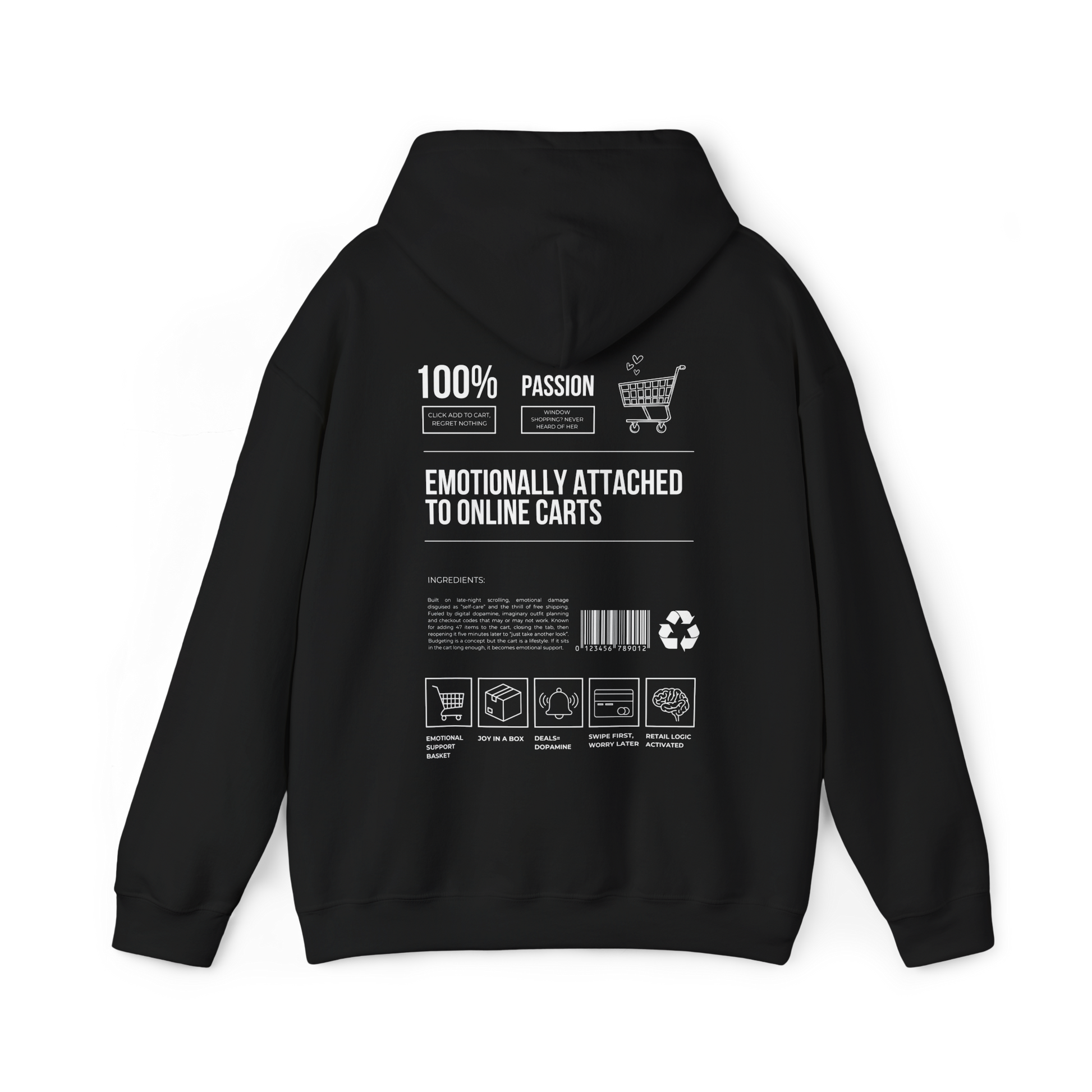 Emotionally Attached to Online Carts Hoodie
