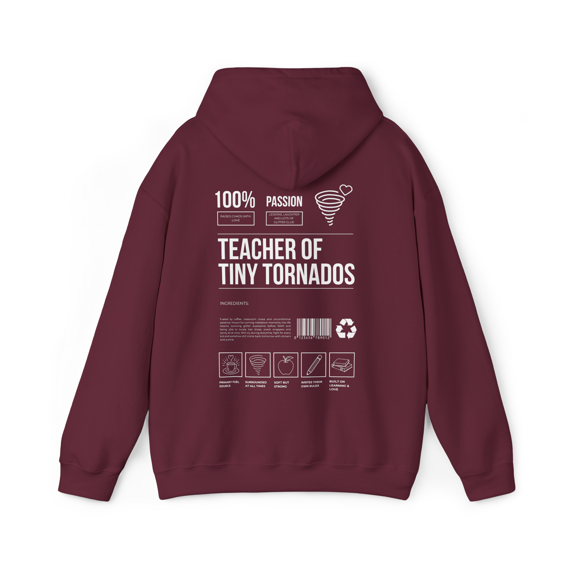 Preschool Teacher of Tiny Tornadoes Hoodie
