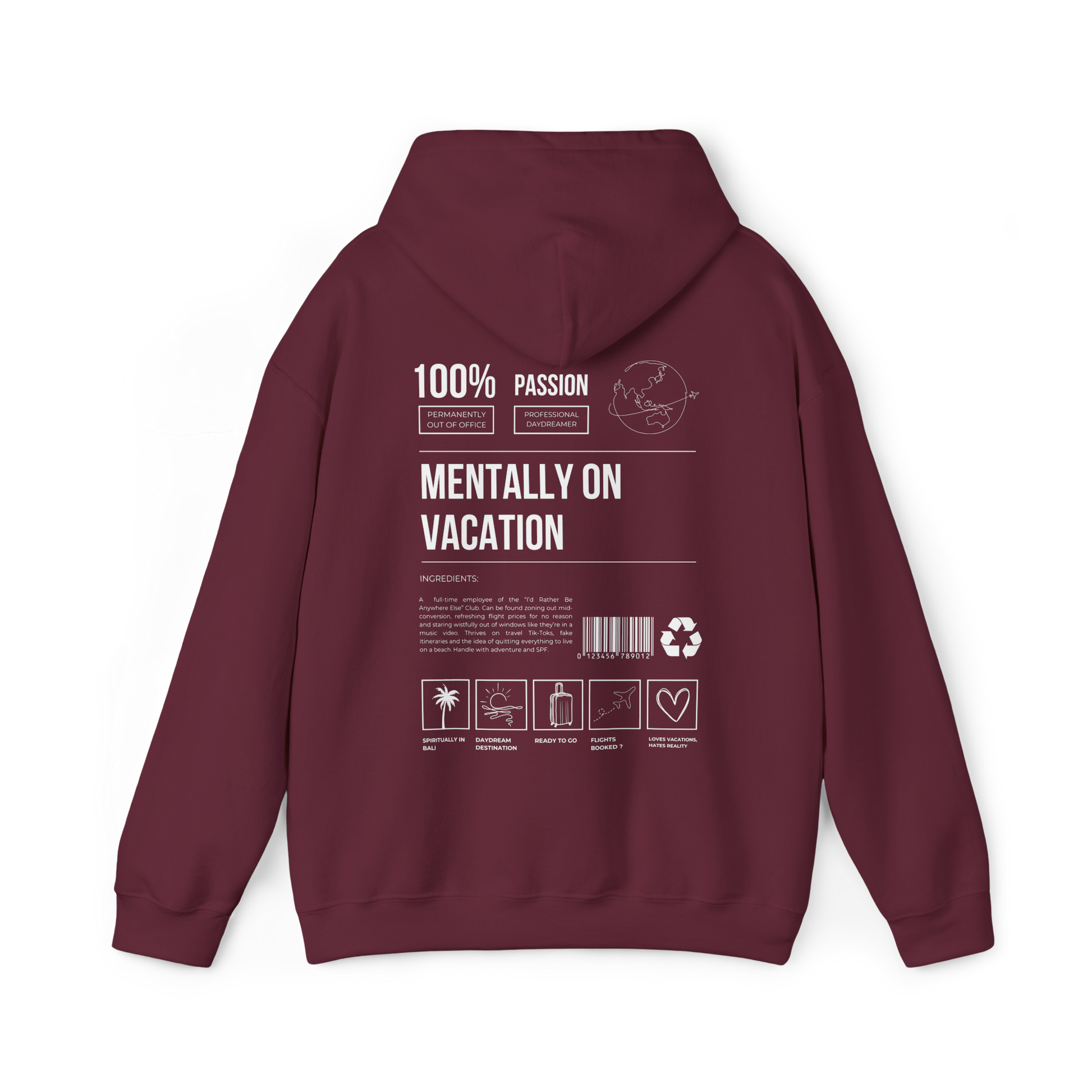 Mentally on Vacation Hoodie