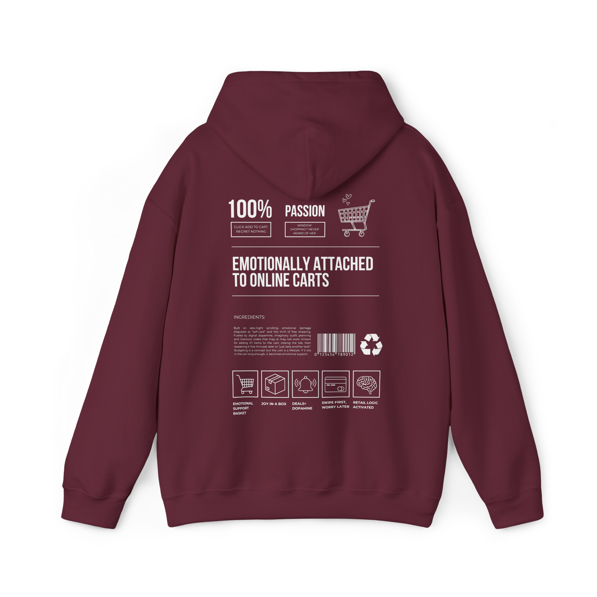 Emotionally Attached to Online Carts Hoodie