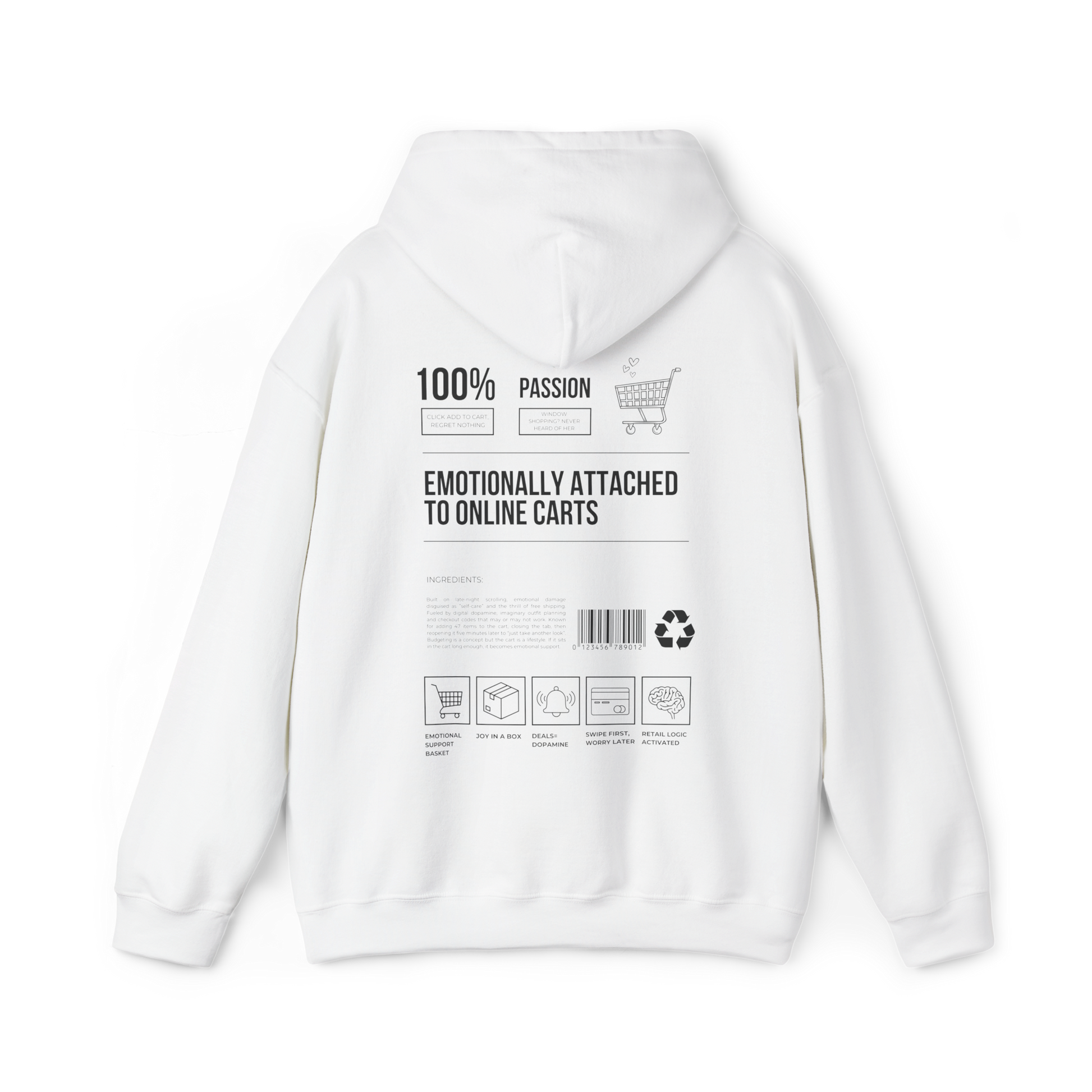 Emotionally Attached to Online Carts Hoodie