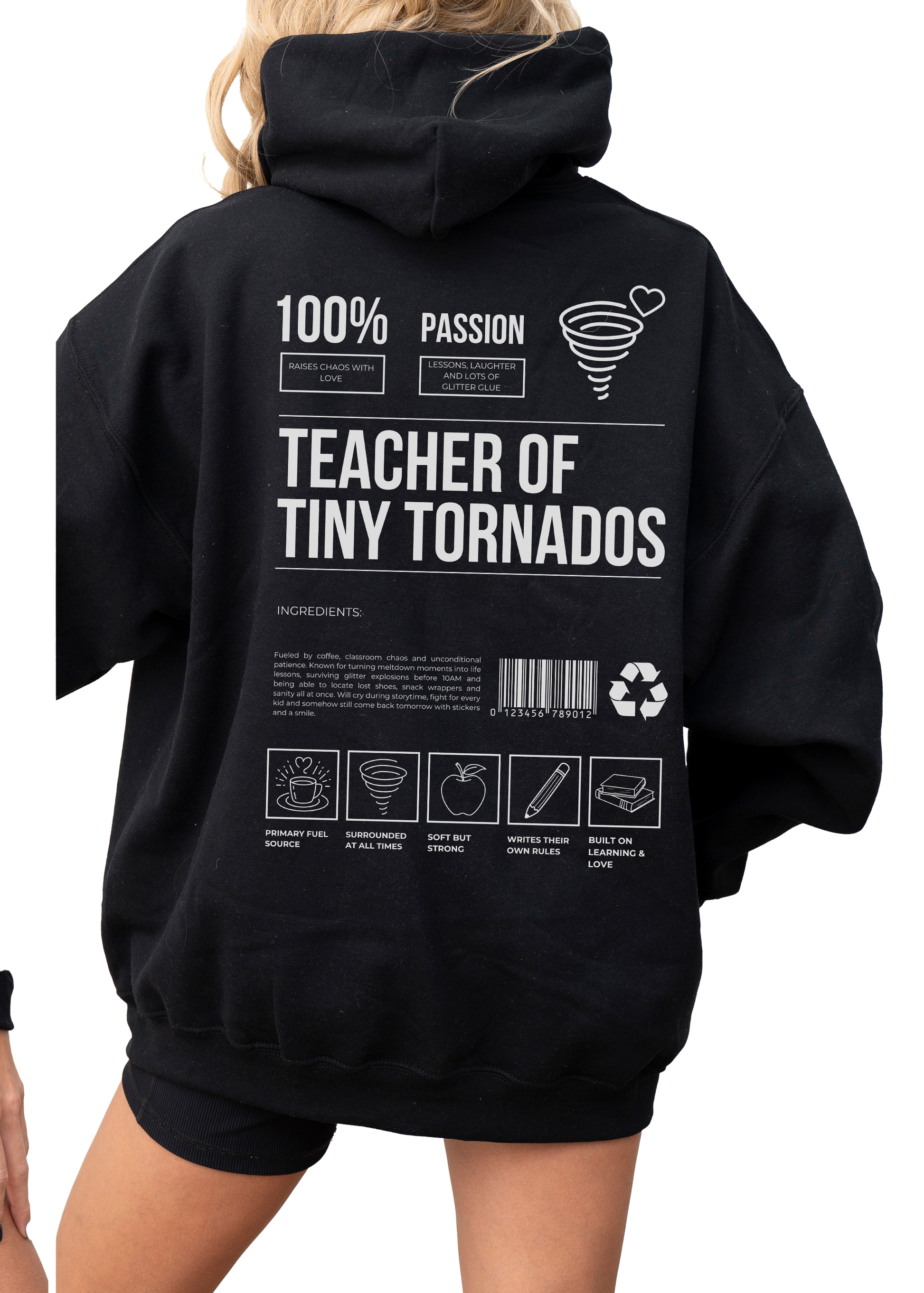 Preschool Teacher of Tiny Tornadoes Hoodie