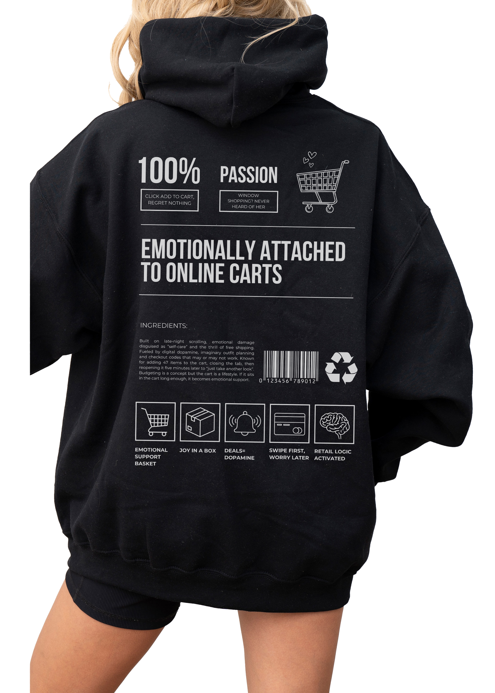 Emotionally Attached to Online Carts Hoodie